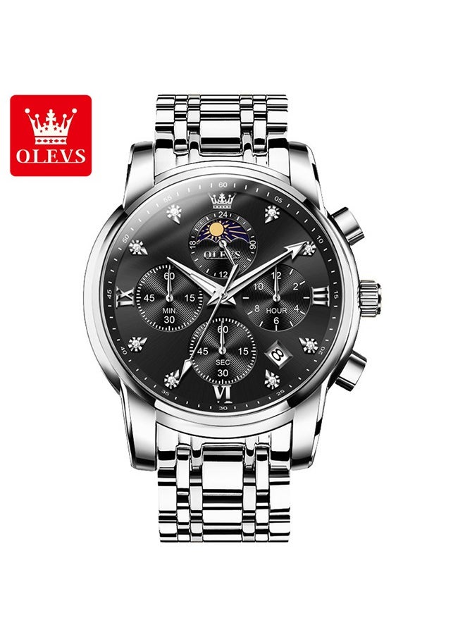 OLEVS OLEVS Mens Automatic Watches Self Winding Diamond Luxury Dress Wrist Watch Stainless Steel Waterpro of Men Wrist Watch  - Image 1