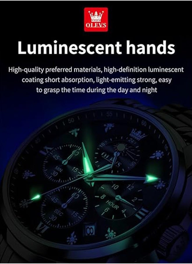 OLEVS OLEVS Mens Automatic Watches Self Winding Diamond Luxury Dress Wrist Watch Stainless Steel Waterpro of Men Wrist Watch  - Image 5
