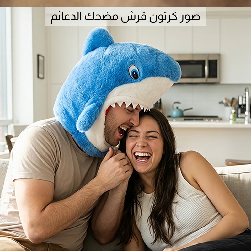 Cartoon Shark Plush Headband Party Hat - Image 1