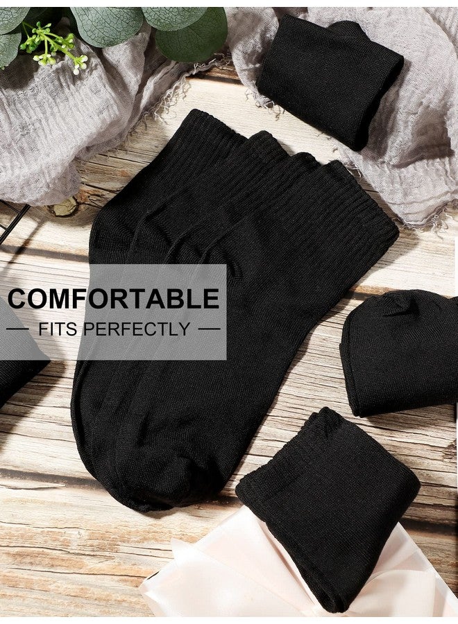 Tarpop Tarpop 100 Pairs Mens Socks Bulk Moisture Wicking Socks Casual Sports Ankle Socks Bulk for Homeless Unisex Adult Men Women (Black) - Image 5