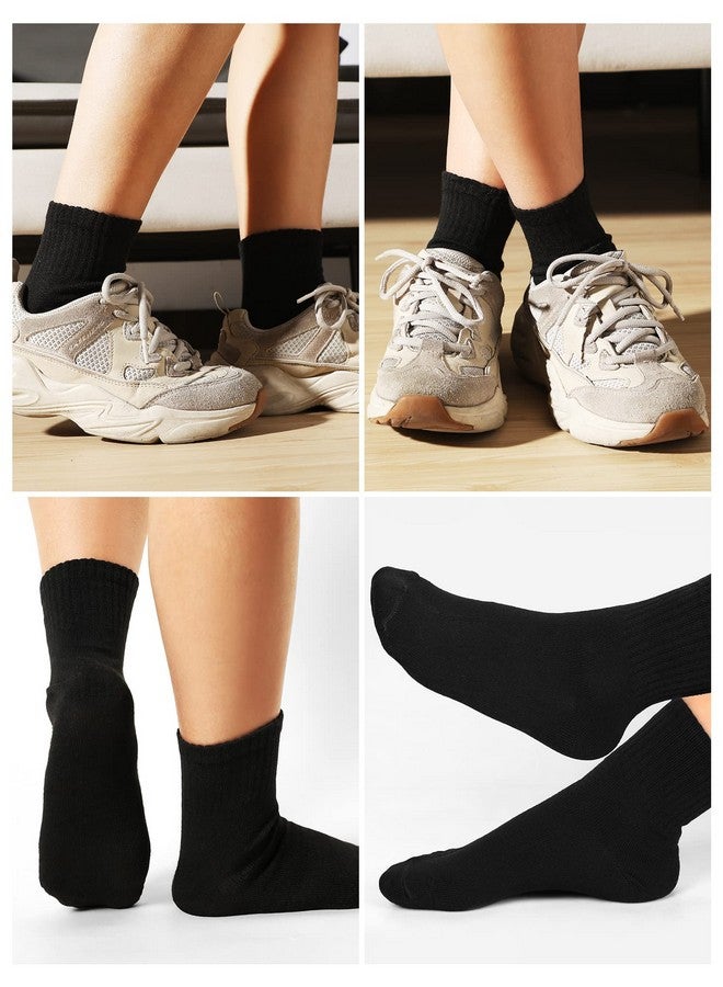 Tarpop Tarpop 100 Pairs Mens Socks Bulk Moisture Wicking Socks Casual Sports Ankle Socks Bulk for Homeless Unisex Adult Men Women (Black) - Image 4