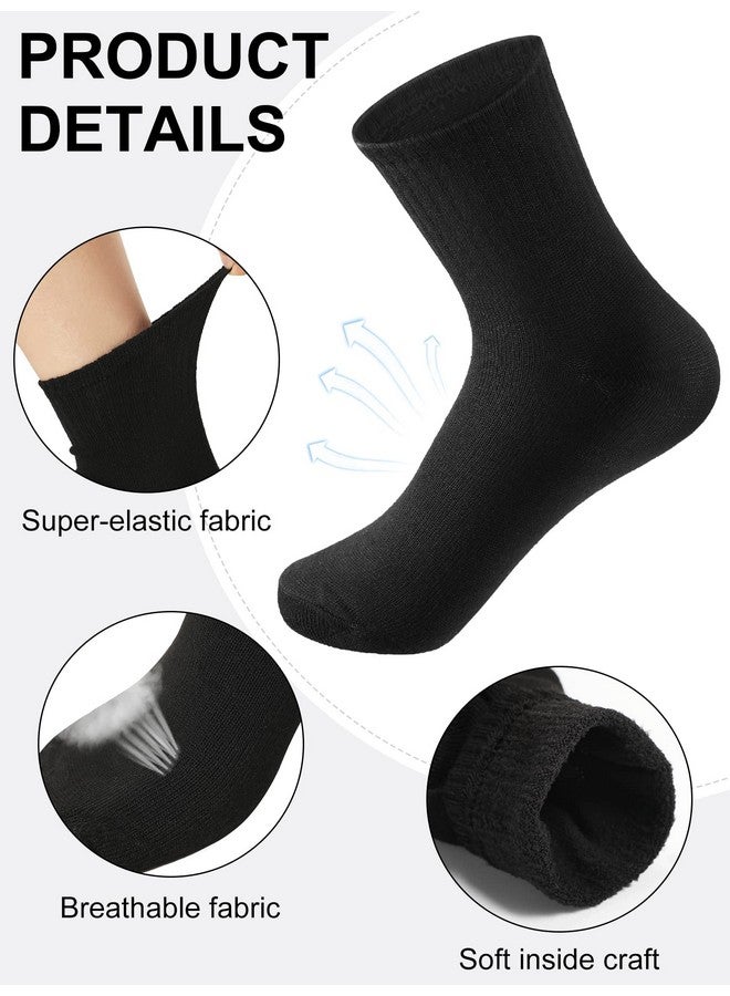 Tarpop Tarpop 100 Pairs Mens Socks Bulk Moisture Wicking Socks Casual Sports Ankle Socks Bulk for Homeless Unisex Adult Men Women (Black) - Image 2