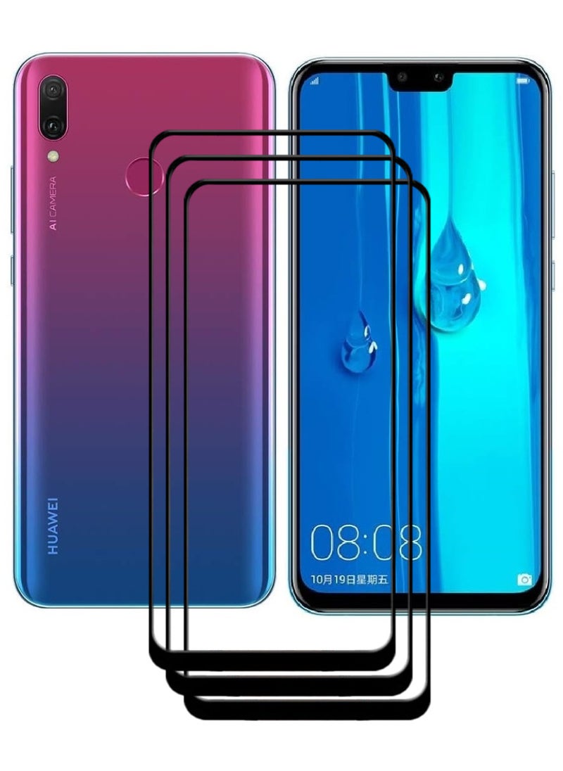 ACLIX 3 Pieces Antistatic ESD Dustproof Premium Quality High Definition Tempered Glass Screen Protector Designed For Huawei Y9 (2019) - Image 1