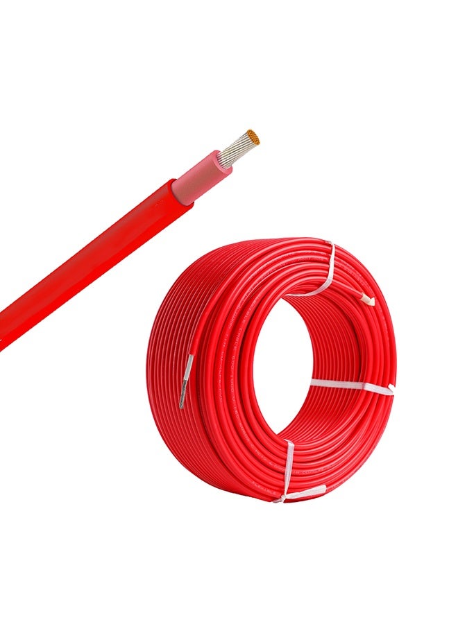 Maxima Dusol 2 Meter Red Solar Cable 6mm x 1 Core, Heavy Duty PV Wire for Solar Panel Installation, Durable Outdoor Use