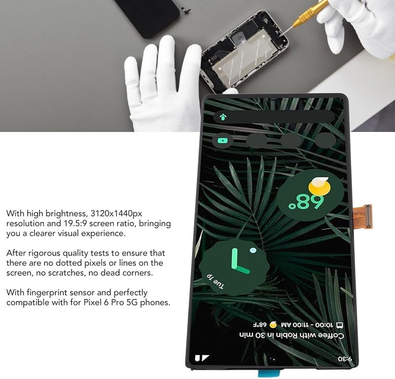 Pixel 6 Pro 5G 6.7 Inch 3120x1440 Touch Screen Display Digitizer Assembly Replacement - Image 3