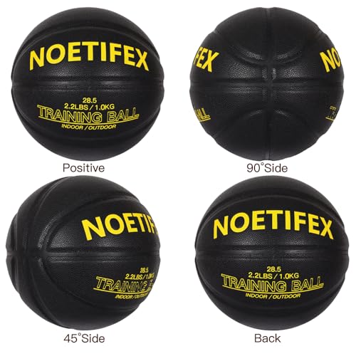 Noetifex Weighted Heavy Basketball 3LBS/2.2LBS 29.5"/28.7" Training Equipment for Indoor & Outdoor – Improve Dribbling, Passing, Handling & Rebounding Skills Weighted Training Basketball (Deflated) - Image 2
