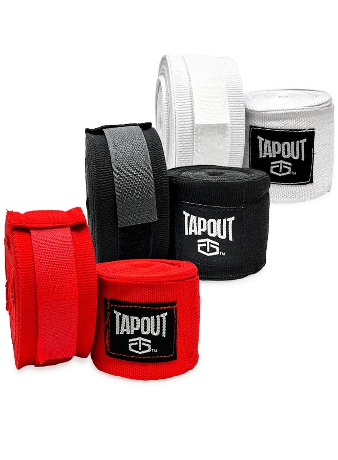 TAPOUT Multicolor Handwraps 6-Pack: (2) Black, (2) White, (2) Red - Image 1
