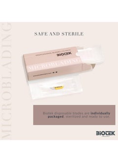 Biotek Microblading Blades Butterfly With 3 Rows Of Needles - Blades Individually Wrapped, Sterile And Disposable - Kit Of 25 Pcs.  - Image 3