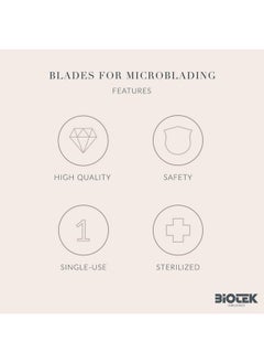 Biotek Microblading Blades Butterfly With 3 Rows Of Needles - Blades Individually Wrapped, Sterile And Disposable - Kit Of 25 Pcs.  - Image 2