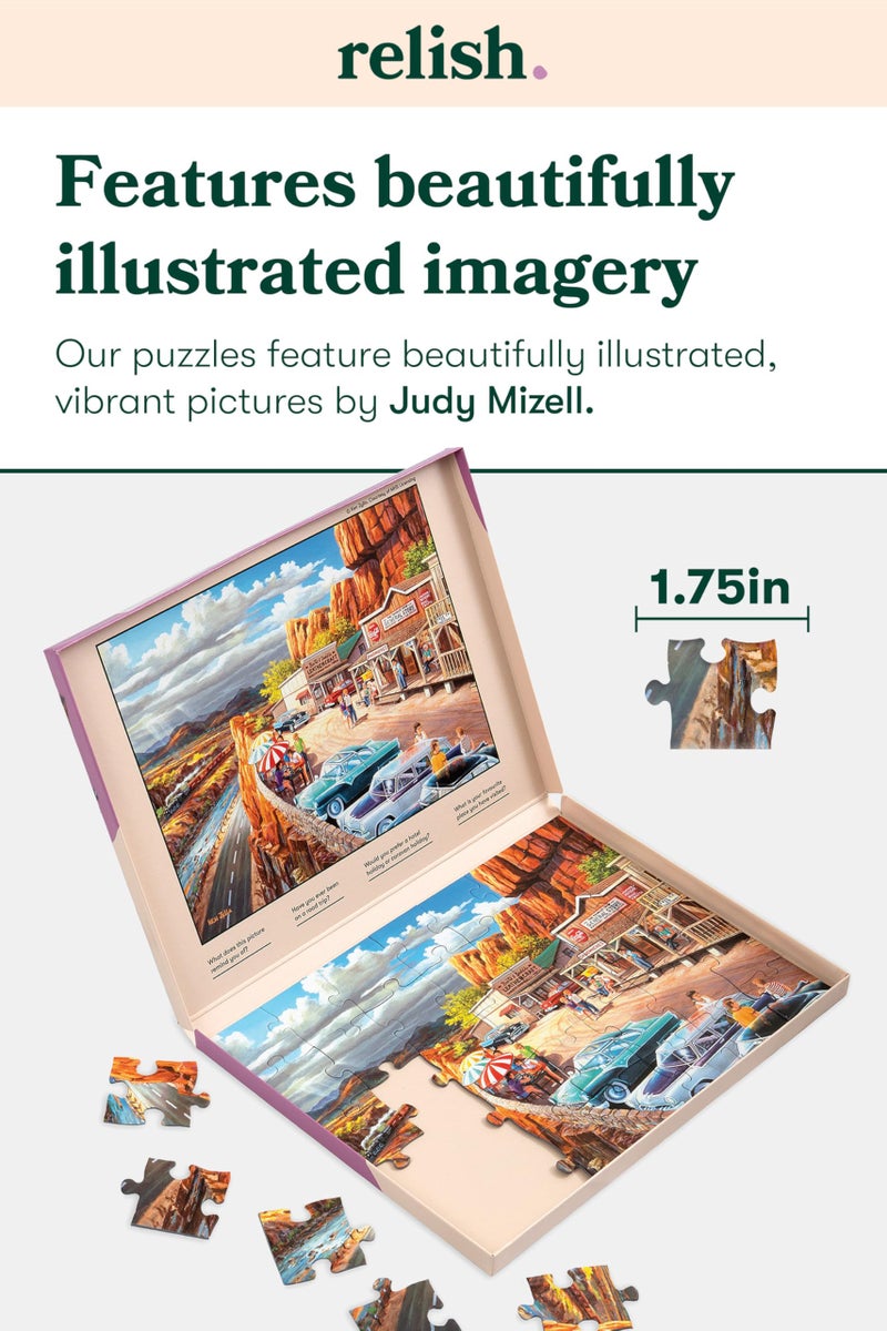 ريليش ألغاز الخرف المذاق للبالغين 35 قطعة رحلة على الطريق بانورزو منتجات الزهايمر - Image 4