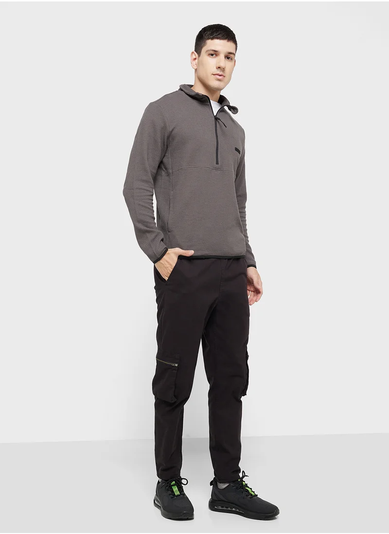 جاك اند جونز Half Zip Knitted Sweater