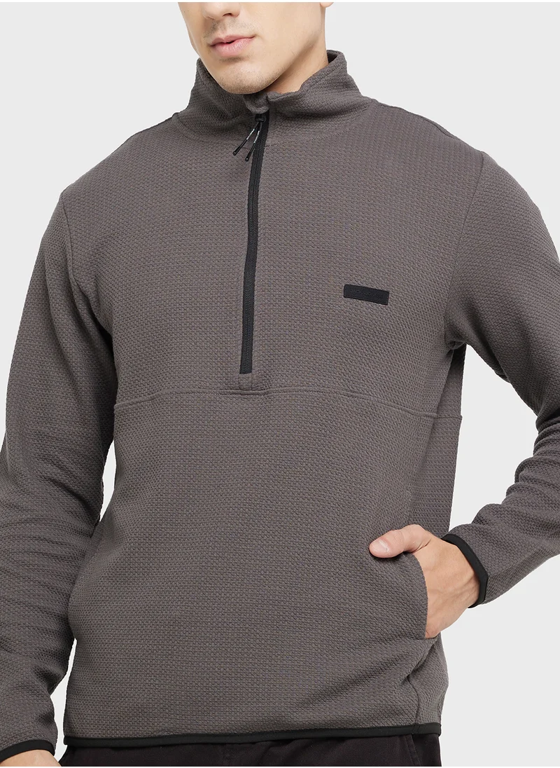 جاك اند جونز Half Zip Knitted Sweater
