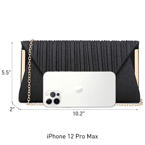 Dasein Women Evening Bags Wedding Purses Handbags Party Clutches Cocktail Prom Formal Clutch with Glitter - Image 4