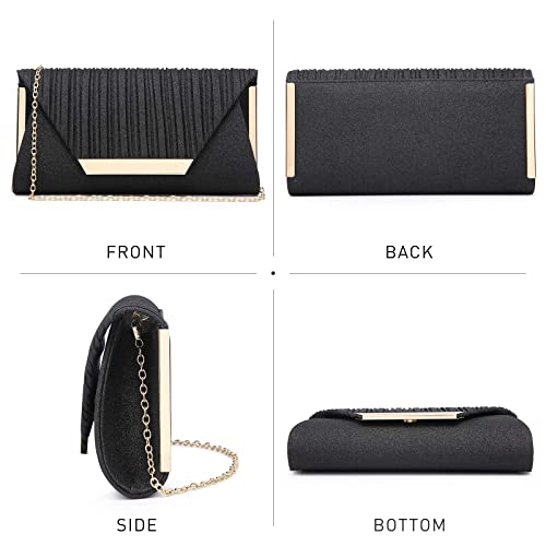 Dasein Women Evening Bags Wedding Purses Handbags Party Clutches Cocktail Prom Formal Clutch with Glitter - Image 3