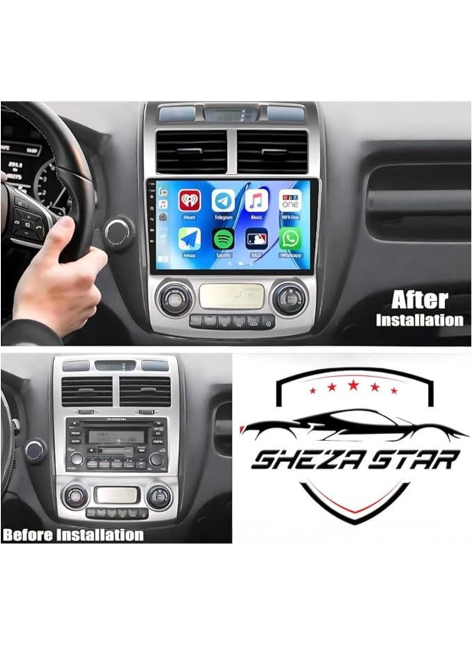 SHEZA STAR Android Car Stereo for KIA Sportage 2005-2010 4GB RAM 64GB ROM Support Carplay, M-Link Wi-Fi BT, Radio GPS, 10 Inch IPS.QLED, Fast interface, Touch Screen with 360D Camera Included - Image 2