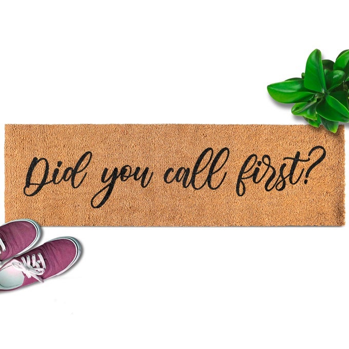 DID YOU CALL FIRST 30X17 INCH FUNNY DOORMAT FOR OUTSIDE ENTRY WELCOME MATS OUTDOOR ENTRANCE