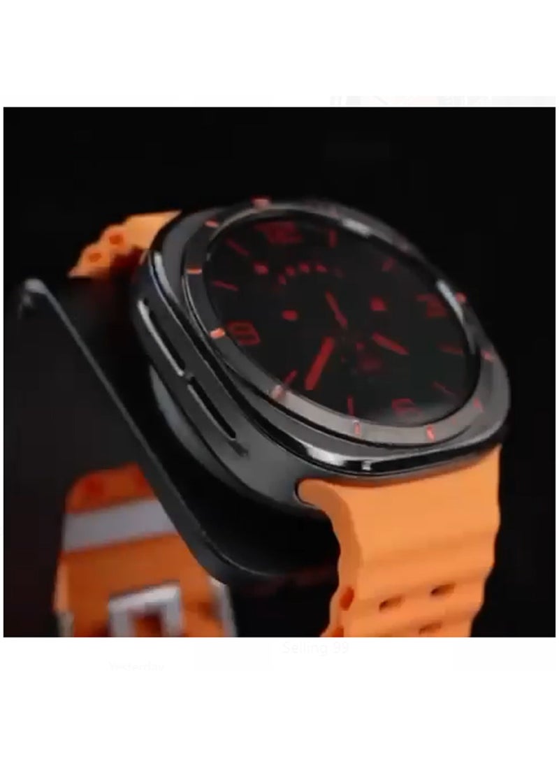 FEND FEND W7 Smart Watch Ultra with 47 mm Display and Wireless Charger Orange  - Image 4