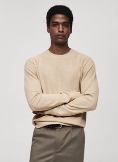 Mango Man Ribbed Knitted Long-Sleeved T-Shirt  - Image 1