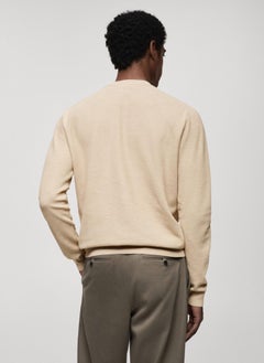 Mango Man Ribbed Knitted Long-Sleeved T-Shirt  - Image 2