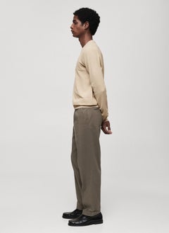 Mango Man Ribbed Knitted Long-Sleeved T-Shirt  - Image 3