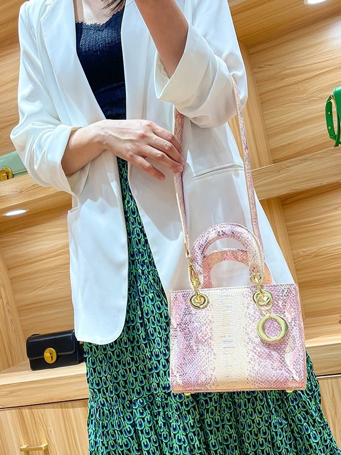 Snake Pattern New Princess Diana Bag, High-End One-Shoulder Cross-Body Bag, Summer Style Women'S High-End Fashion Handbag - Image 4