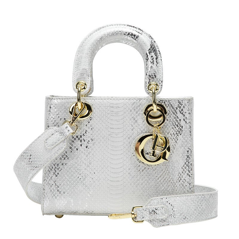 Snake Pattern New Princess Diana Bag, High-End One-Shoulder Cross-Body Bag, Summer Style Women'S High-End Fashion Handbag - Image 1