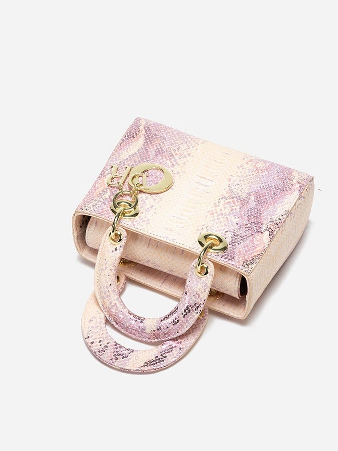 Snake Pattern New Princess Diana Bag, High-End One-Shoulder Cross-Body Bag, Summer Style Women'S High-End Fashion Handbag - Image 5