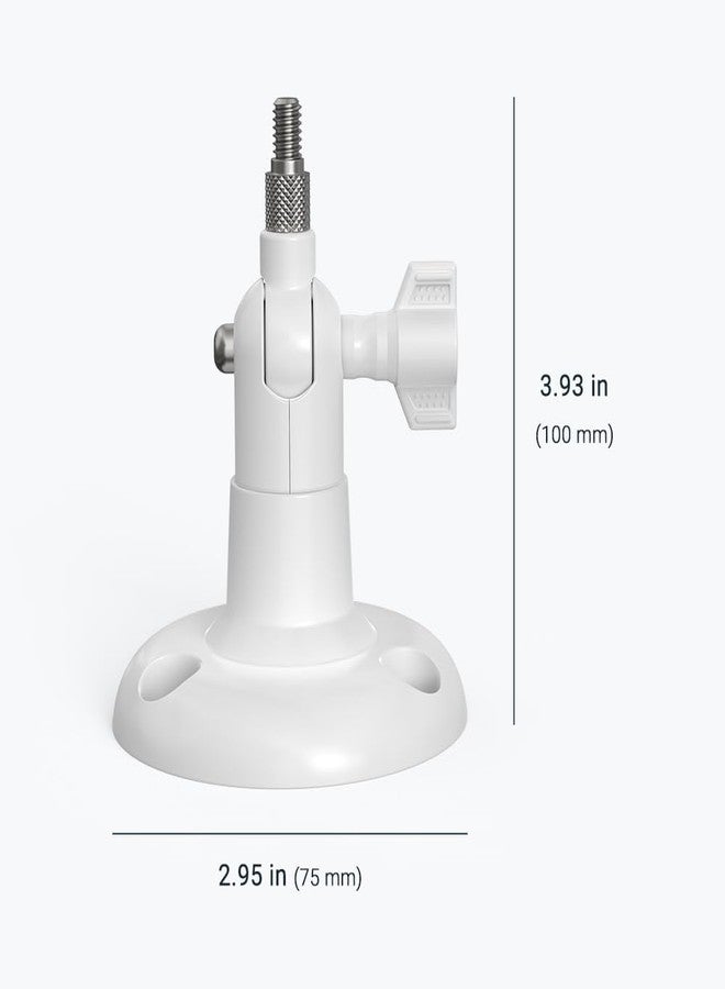 Holicfun 360° Adjustable Indoor/Outdoor Security Camera Wall Mount - Universal 1/4"-20 Thread Mounting Bracket for Ring, Blink, Eufy, Google Nest, Arlo, Wyze & More - White - Image 4