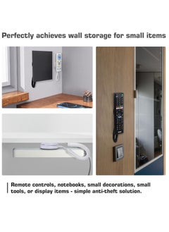 SYOSI 2-Pack Magnetic Remote Control Holders with Spring Ropes, Wall-Mount Adhesive, Anti-Loss, Extendable Spring , Security Cable Lock for TV, DVD, Game Consoles(White, 70 Inch)  - Image 5
