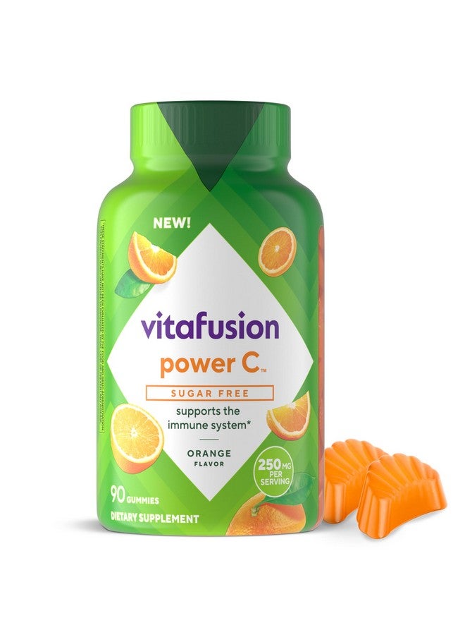VITAFUSION Sugar Free Power C Vitamin C Gummies, Daily Adult Vitamins for Immune System Support (1), Orange Flavor, 90 Count - Image 1
