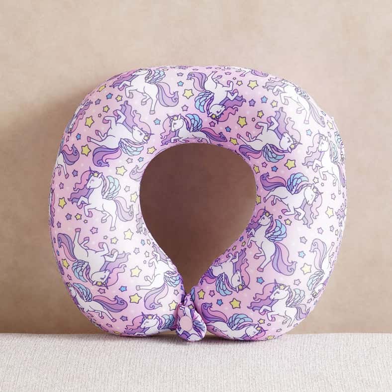 Pan Home Unicorn Memory Foam Kids Travel Pillow 23x23x8cm - Pink - Image 5