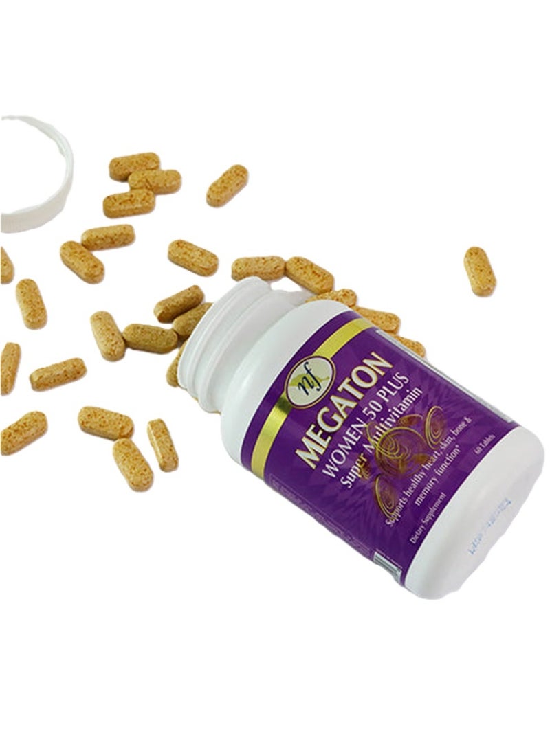 Natural Fervor - Megaton Women 50 plus Super Multivitamin 60 Tablets - Image 1