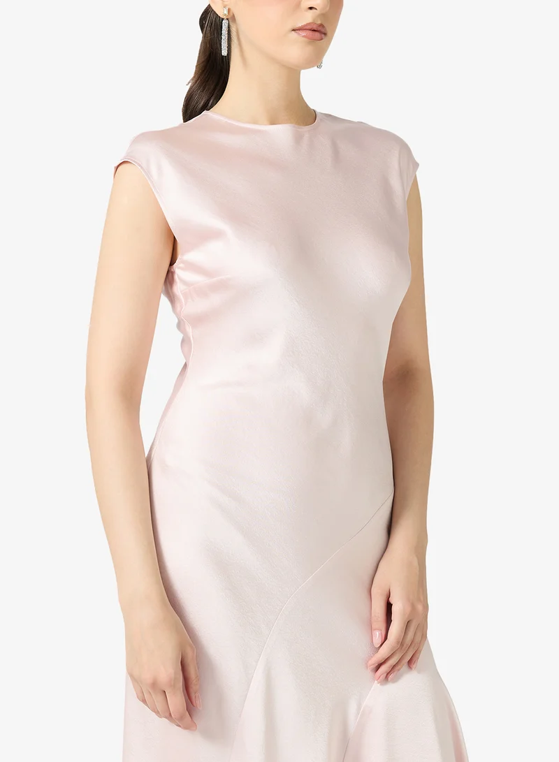 sheer sequin asymmetric cut out mini dress in pistachio Ted Baker Suziiee Waisted Mini Dress With Asymmetric Ruffles
