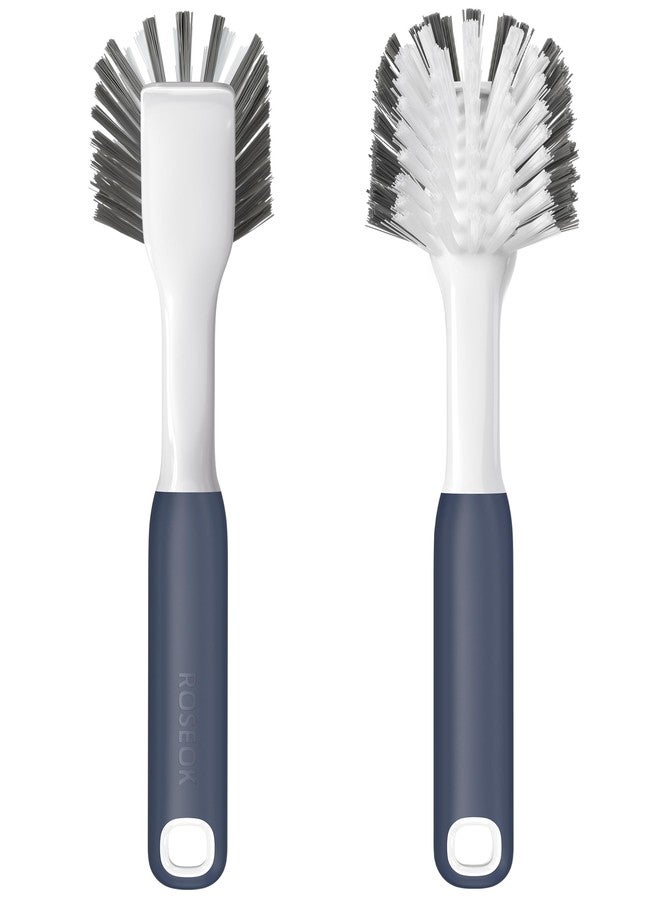ROSEOK Dish Brush, Dish Scrubber, Nylon Bristles with Built-in Scraper - Image 1