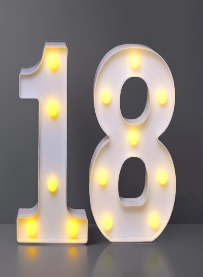 Fecovanti 18th Birthday Numbers Light for Her&Him, 18th Birthday Centerpieces Table Decorations for Girls&Boys,Light Up Numbers 18 Sign for Party Wall Decor - Image 1