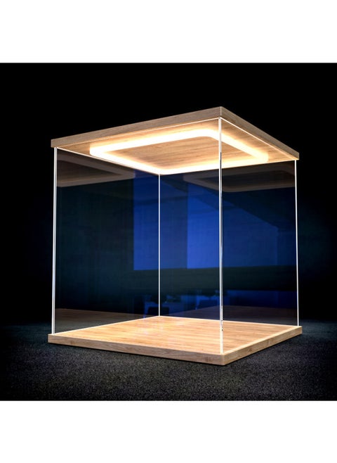 Lego Model Display Box With Light Acrylic High Transparent Dust Cover Handmade Gundam Luminous Display Cabinet-Color:Return Type Light Display Box-50cm-30cm-Specification:45cm