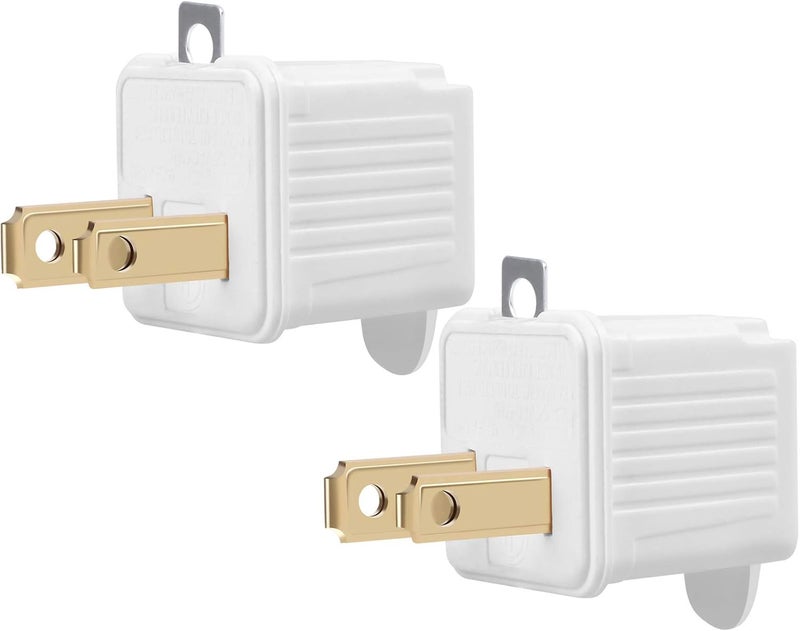 TENINYU Grounded Adapter 3-Prong to 2-Prong Outlet Converter - 3 Pin to 2 Pin Plug Socket Adapter Extension for Electrical Cord, Household, Workshops, Industrial, Machinery (2 Pack) - Image 3