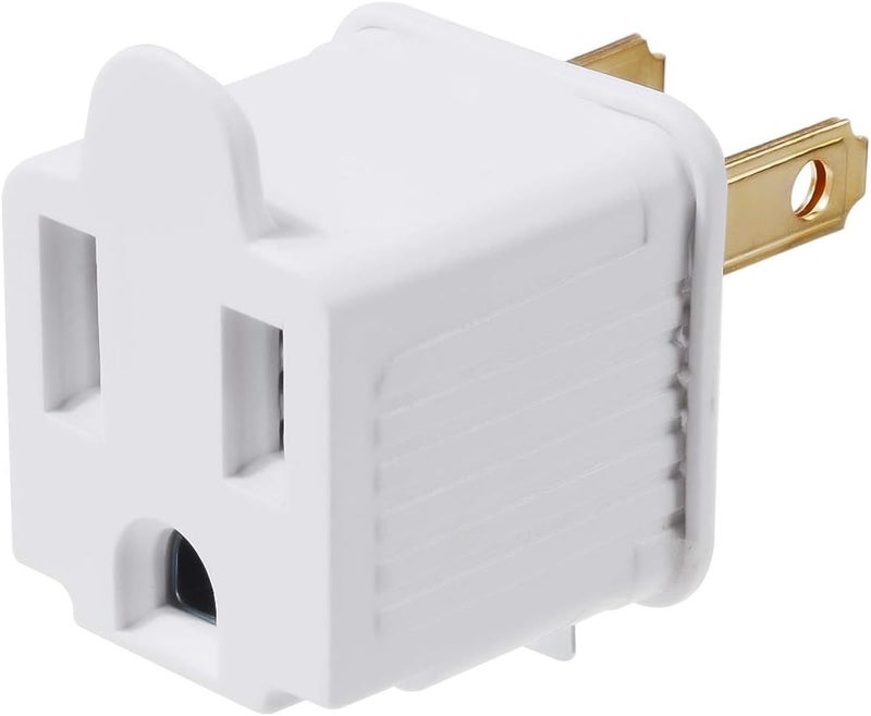 TENINYU Grounded Adapter 3-Prong to 2-Prong Outlet Converter - 3 Pin to 2 Pin Plug Socket Adapter Extension for Electrical Cord, Household, Workshops, Industrial, Machinery (2 Pack) - Image 5