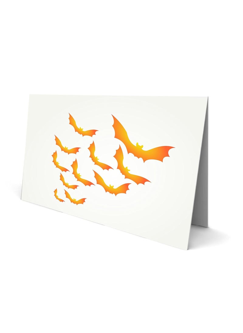 Usnyabni Halloween Bats Stencil (Size 14.5" w x 12.5" h) Reusable Stencils for Painting & Holiday Project Ideas - Use on Walls, Floors, Fabrics, Glass, Wood, Cards, and More.  - Image 4