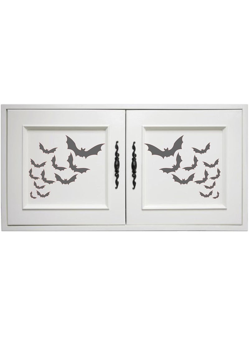 Usnyabni Halloween Bats Stencil (Size 14.5" w x 12.5" h) Reusable Stencils for Painting & Holiday Project Ideas - Use on Walls, Floors, Fabrics, Glass, Wood, Cards, and More.  - Image 3