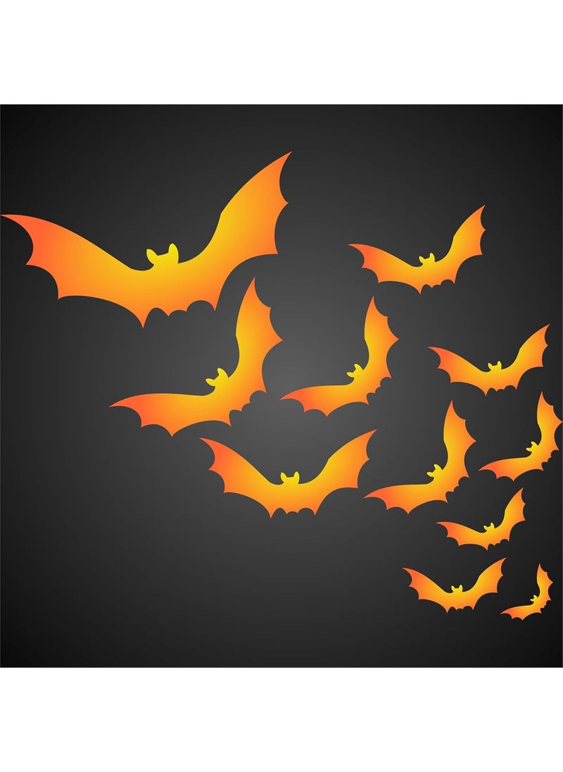 Usnyabni Halloween Bats Stencil (Size 14.5" w x 12.5" h) Reusable Stencils for Painting & Holiday Project Ideas - Use on Walls, Floors, Fabrics, Glass, Wood, Cards, and More.  - Image 1