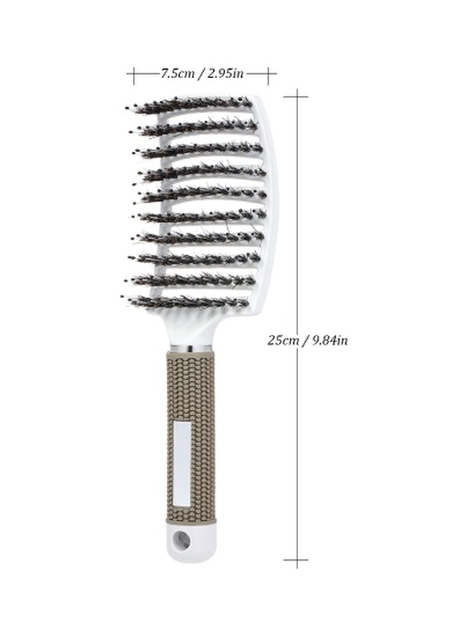 NIBEMINENT Hair Scalp Massage Comb White/Brown - Image 3