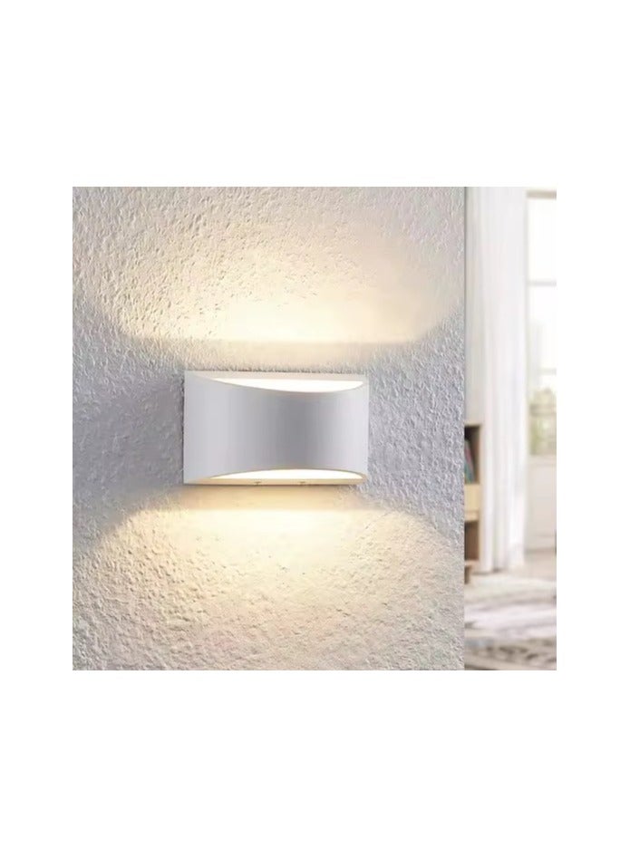 أضواء صعودا وهبوطا داخلي 3000 كيلو ضوء دافئ 5 واط كلاسيكي أبيض تصميم الحد الأدنى أدى الجدار ضوء الجسم الألومنيوم للفناء غرفة نوم المدخل الدرج - Image 3