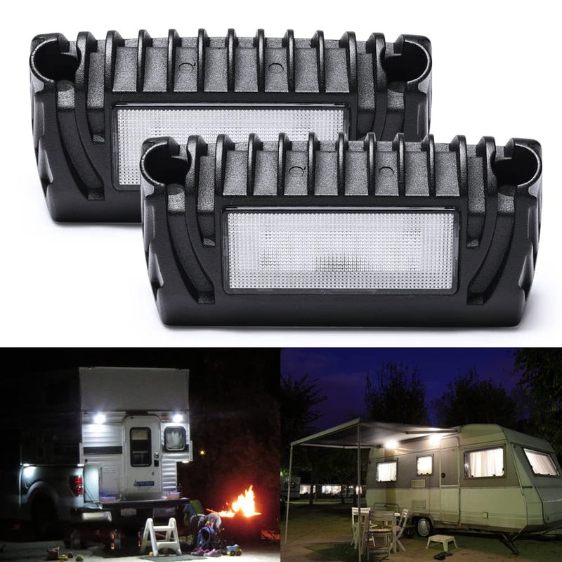 MICTUNING RV Porch Light 12V - Waterproof Exterior Utility Lighting for RVs, Trailers, Campers (2-Pack) - Image 1