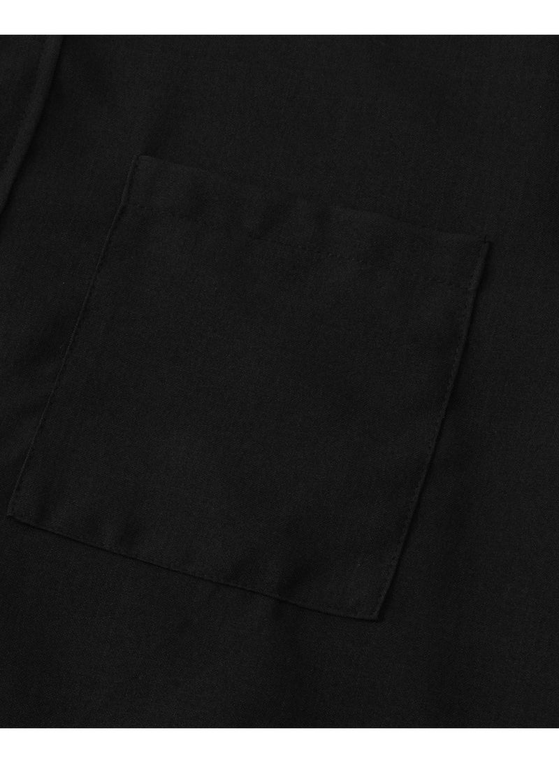 Summer new men's short-sleeved solid color men's shirt  - Image 5