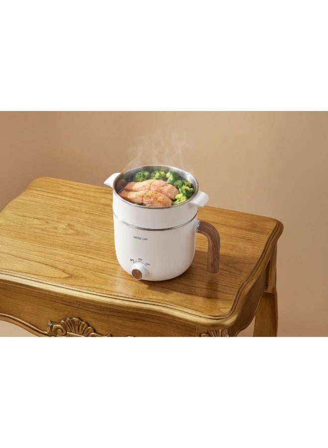 جرين ليون قدر الطهي والتبخير الكهربائي Green Lion Quickpot سعة 1.5 لتر | قدر متعدد الوظائف بقوة 600 واط من الفولاذ المقاوم للصدأ (304) - Image 2