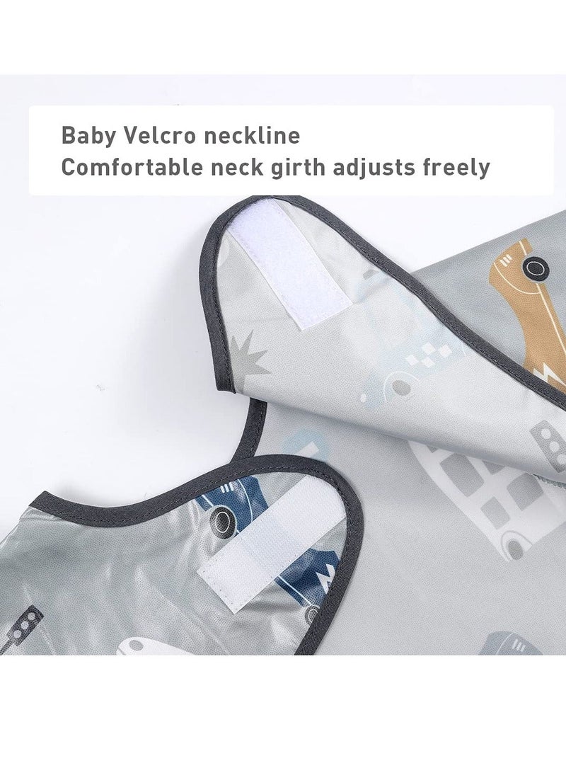 SYOSI Baby Weaning Bibs, Waterproof Anti Dirty Feeding Bib for Babies Eating, High Chair Shirt Supplies - Image 3