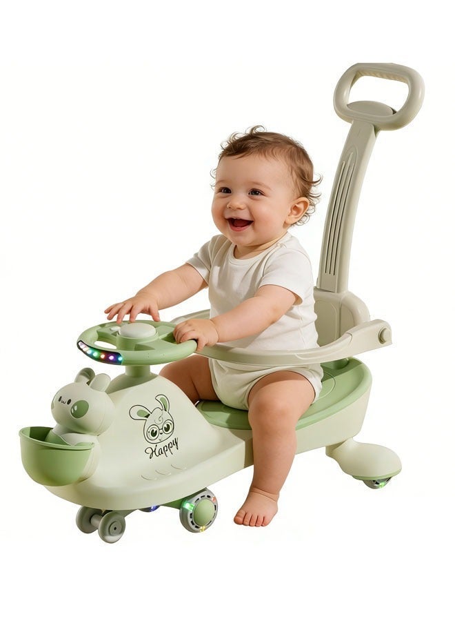 Ride on Swing Cars for Kids Baby，Children's Rocking Car, Light Twisting Magic Children's Car, Children can Sit in the Stroller, Extended Baby Rocking Car, Riding Toys for Young Children, with PU Luminous Wheels, with Storage Box, Environmentally Friendly Material, Smooth Sliding, Anti-Rollover, Suitable for Children Aged 1 to 6 - Image 1