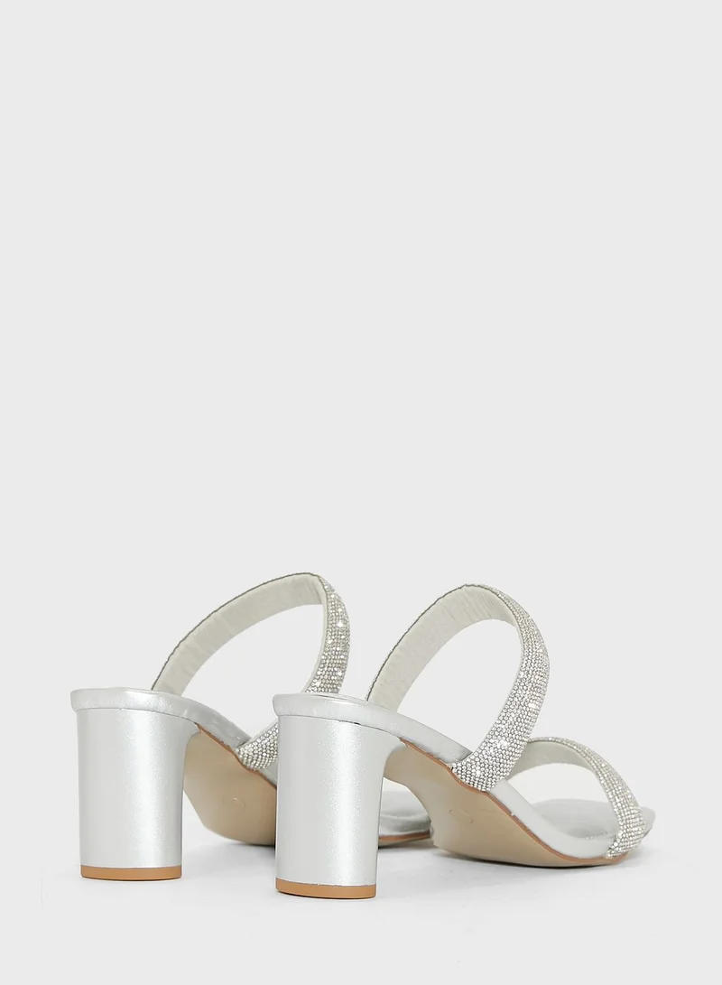 Ella Limited Edition Diamante Double Strap Mule Sandal