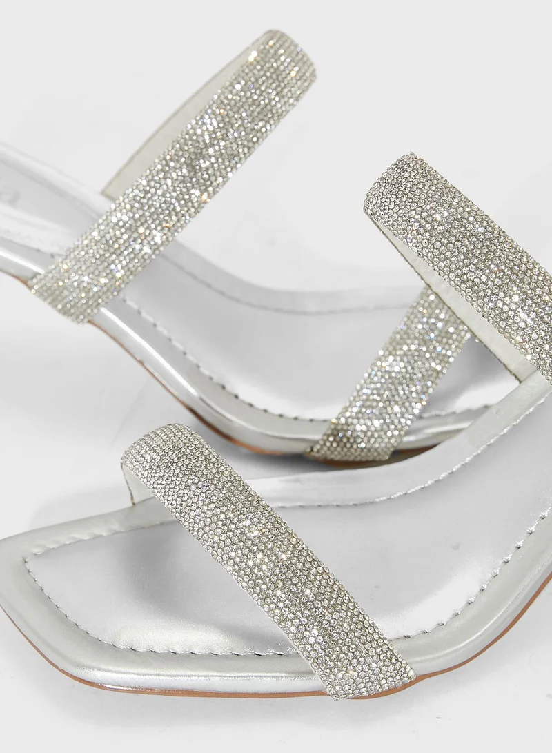 Ella Limited Edition Diamante Double Strap Mule Sandal